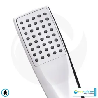 Soffione a mano - Modello Deluxe | Soffione di design by ecoturbino® | argento