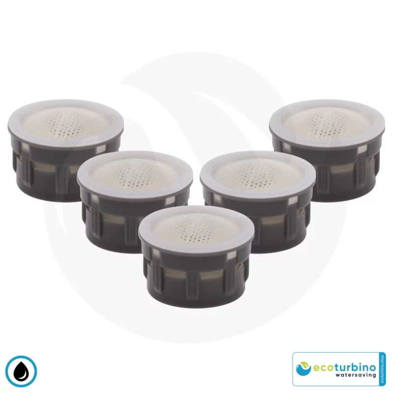 Water Flow Restrictor / Regulator Faucet Aerator Insert ecoturbino® ET5 | Sink Water Saver | Saving Water and Energy (Electricity) | Reduce Costs by up to 40%