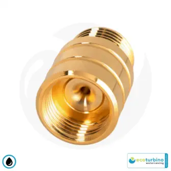 ecoturbino® ET10L Adaptador de Ducha para Ahorro de Agua | Ahorre Agua y Energía (Gas, Electricidad) | Reduzca Costes hasta 40% al Ducharse + Vaciar la Ducha | dorado