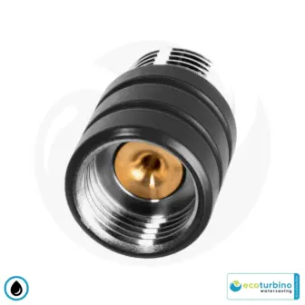 ecoturbino® ET10L Adaptador de Ducha para Ahorro de Agua | Ahorre Agua y Energía (Gas, Electricidad) | Reduzca Costes hasta 40% al Ducharse + Vaciar la Ducha | negro