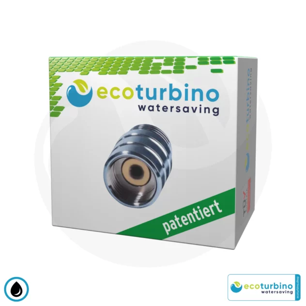 ecoturbino® ET10L Wasserspar Duschadapter | Wasser sparen und Energie (Strom) sparen | bis zu 40% Kosten reduzieren beim Duschen + Duschkopf entleeren | 4 Farben