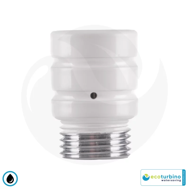 ecoturbino® ET10L Water-Saving Shower Adapter | Save Water and Energy (Gas, Electricity) | Reduce Costs by up to 40% when Showering + Emptying the Shower Head | white
