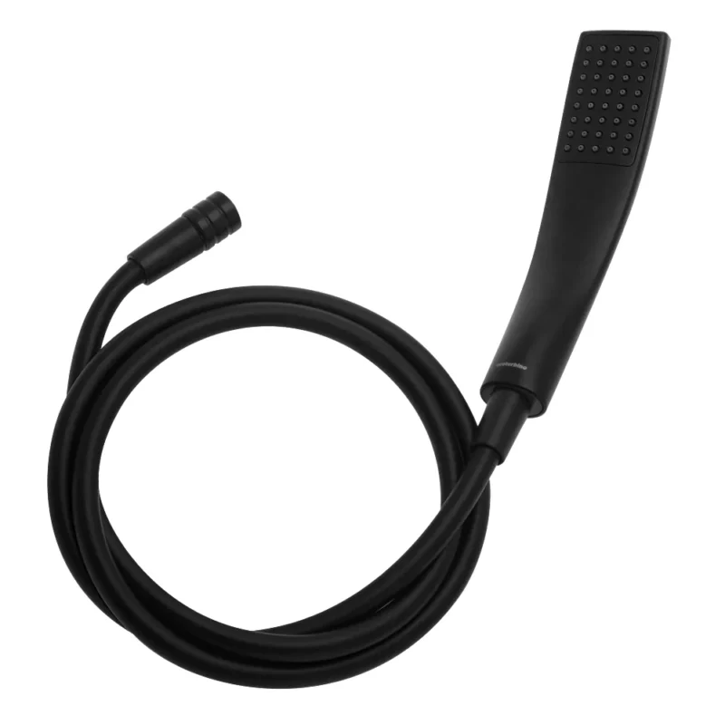 Pomme de douche DELUXE 10 Legio | ecoturbino® ET10L Adaptateur pour économie d'eau + Tuyau de douche + Pomme de douche DESIGN | Noir. Feedimage.