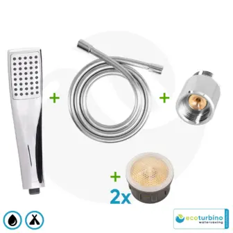 Set de ducha para camping, plata | ecoturbino® ECOCAMP