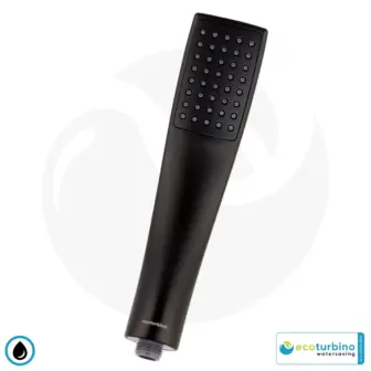 Cabezal de ducha DELUXE, negro | ecoturbino®.