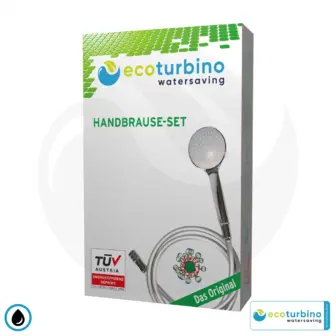 Ducha de mano SET 10 Legio | ecoturbino® ET10L Adaptador para ahorro de agua + Manguera de ducha + Rociador