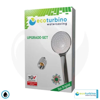 Shower Head UPGRADE SET 10 Legio | ET10L Water Saving Adapter + Handheld Showerhead | ecoturbino®