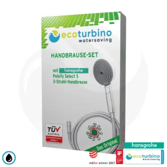 hansgrohe Pulsify Select S 105 Pomme de douche chromée ecoturbino set with hose