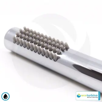 DELUXE S SET pomme de douche, argent | Adaptateur pour économie d'eau + flexible de douche + douchette DESIGN | ecoturbino®